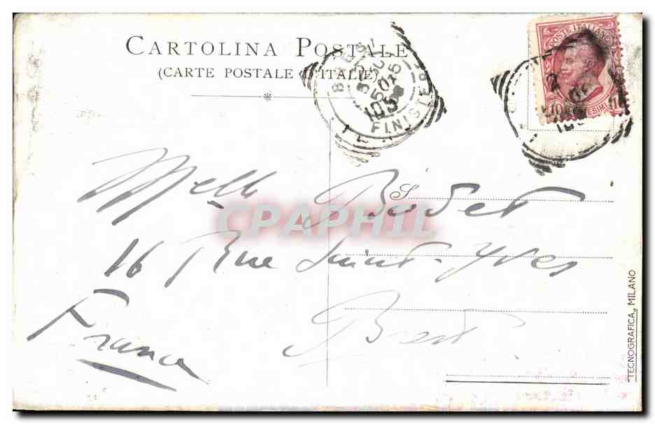 CPA Venezia Ponte dei Sospiri — Rückseite