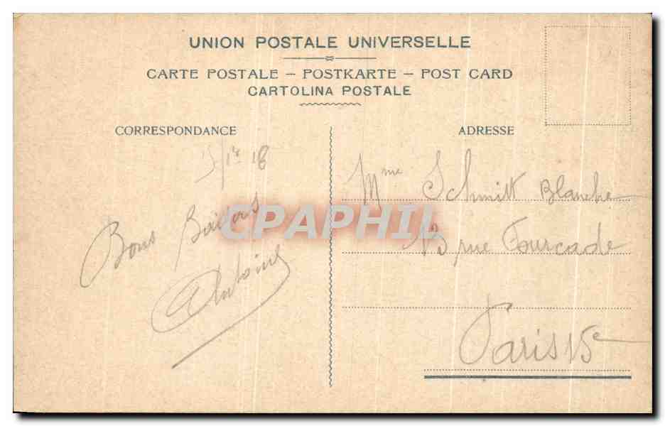 CPA Vesuvio Veduto Du Napoli Eruzione 5 april 1906 — Rückseite