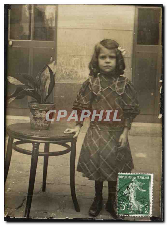 CARTE PHOTO Enfant Fille