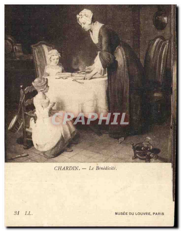 CPA Chardin Le Benedicite Musee Du Louvre Paris