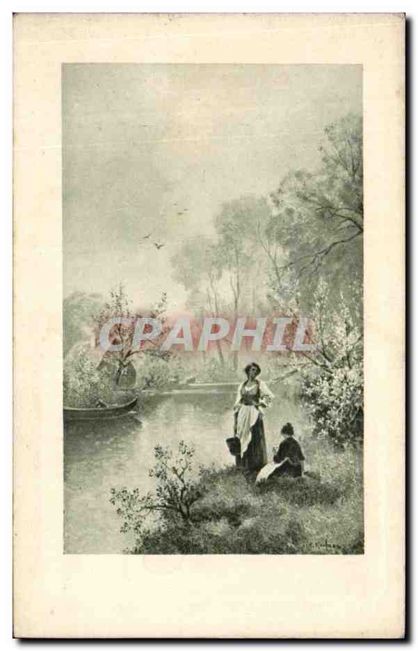 CPA Femmes au bord de l'eau