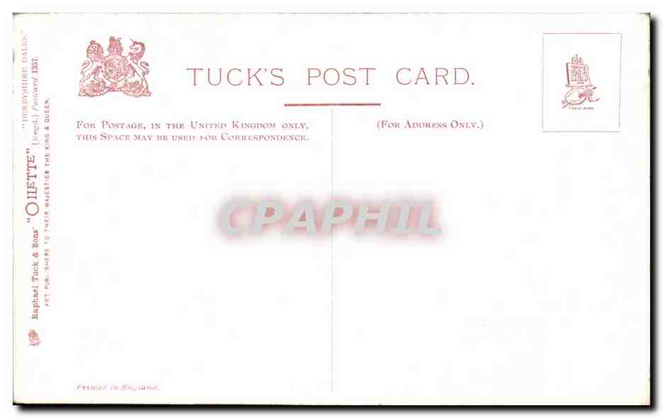 CPA Derbyshire — Rückseite