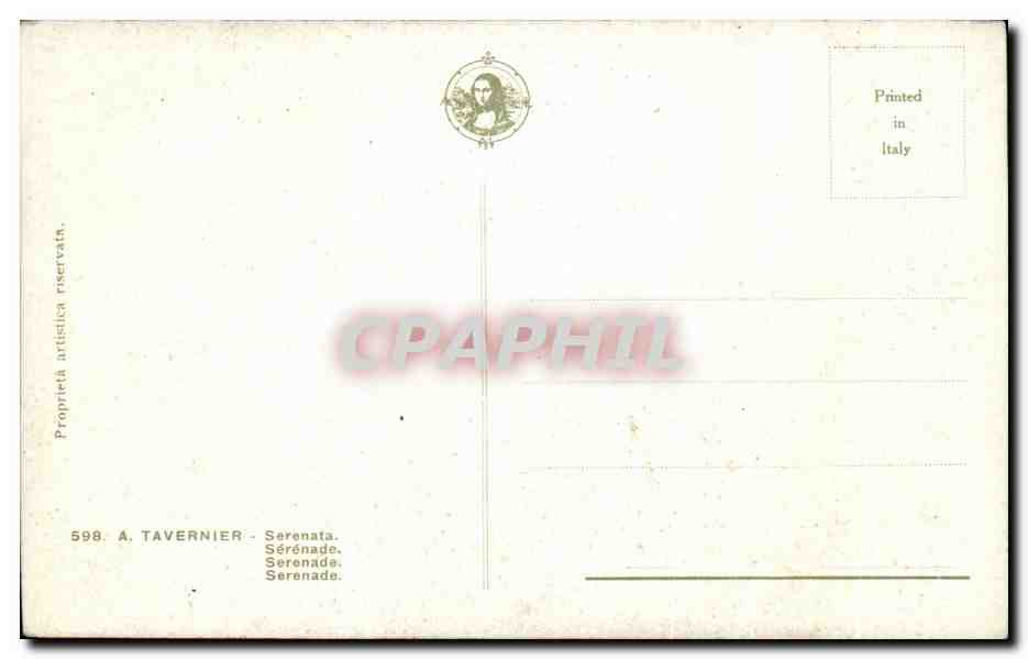 CPA Tavernier Serenade — Verso