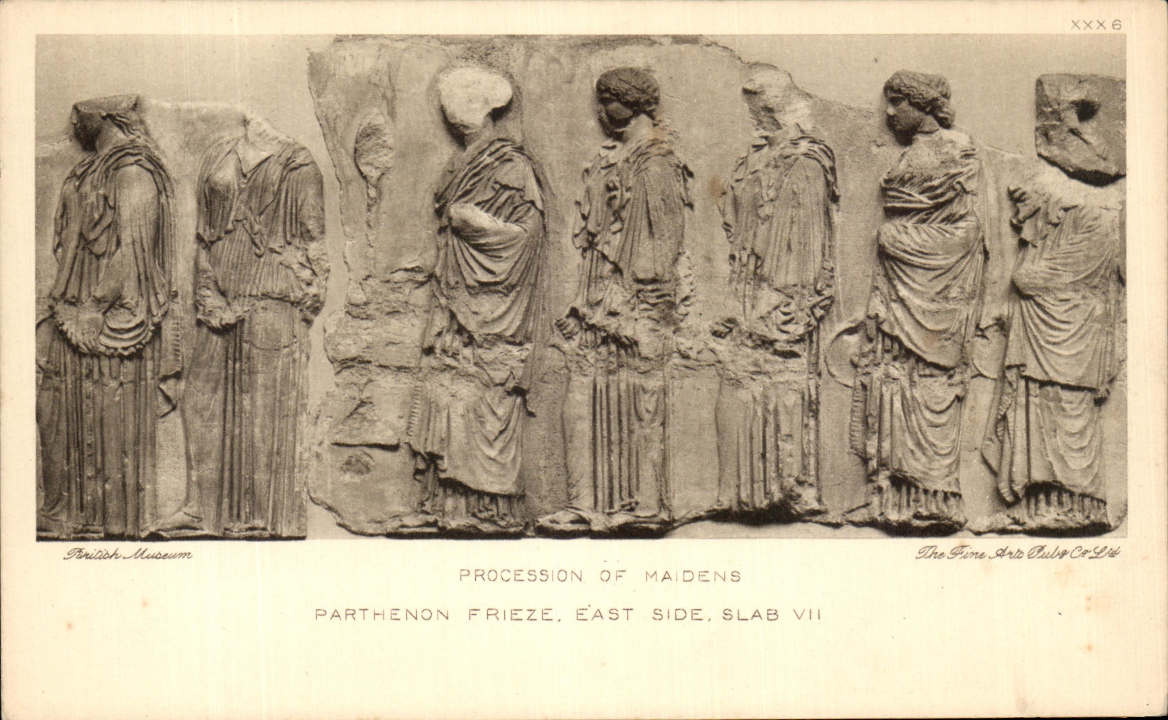 Procession of Maidens — Parthenon Frieze, East Side, Slab VII — The Fine Arts Co. Ltd.