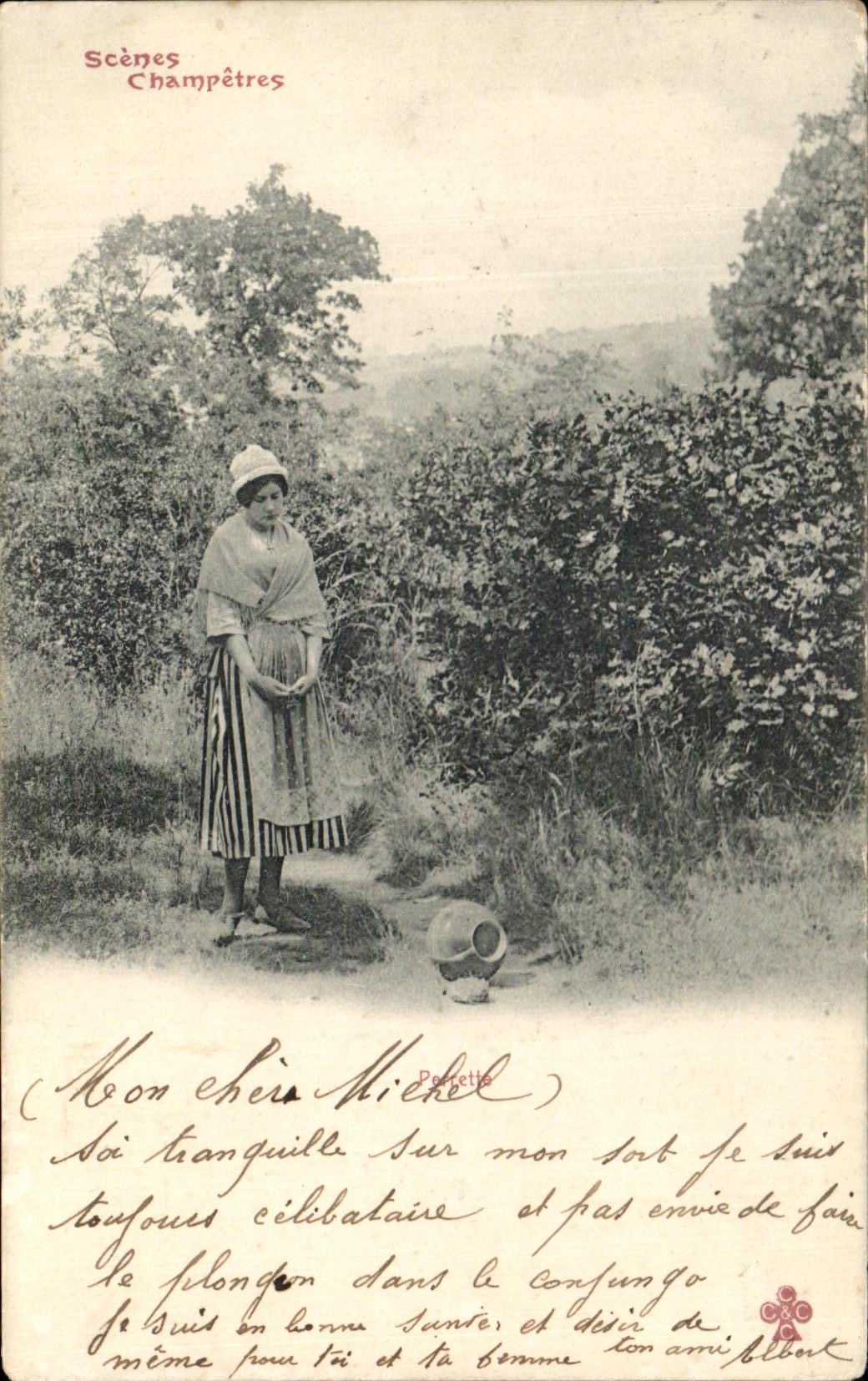 Femme champêtre — Scènes Champêtres — Perrette