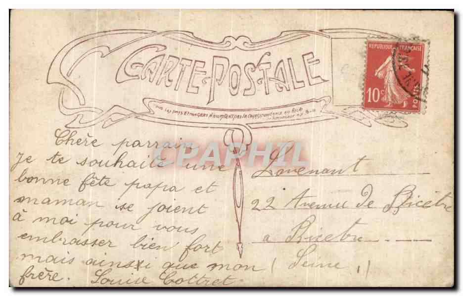 CPA Fantaisie Enfant  — Rückseite