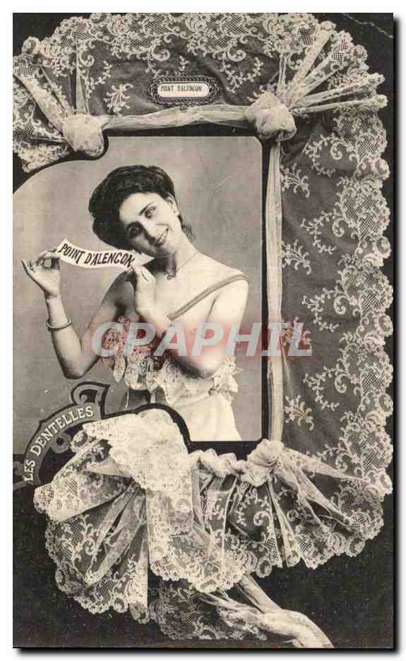 Femme en dentelle — publicité pour Point Dalenccon — éditeur Point Dalenccon
