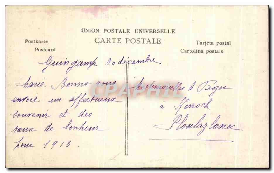 CPA Fantaisie Paysage — Rückseite