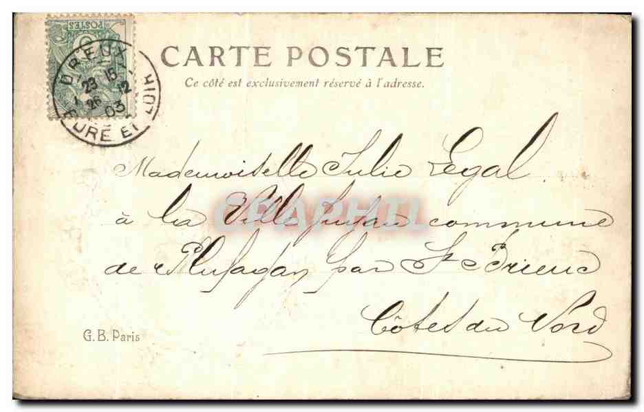 CPA Heureuse Annee Trefle  — Rückseite