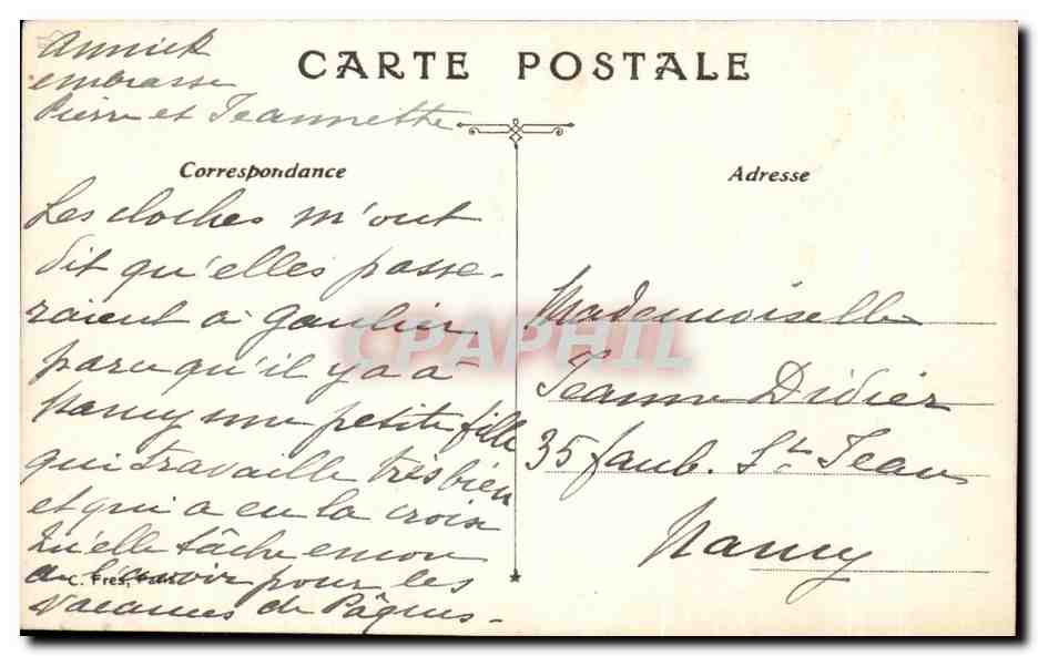 CPA Enfants  — Rückseite