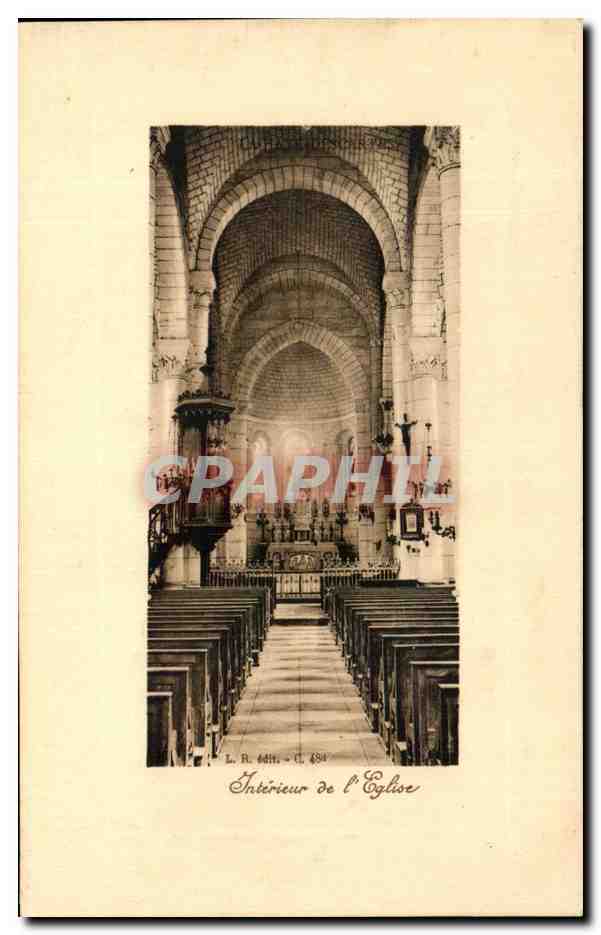 CPA Interieur de L'Eglise La Haye Descartes 
