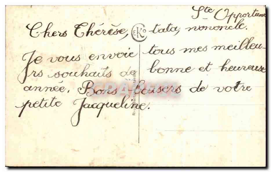 CPA fantaisie — Verso