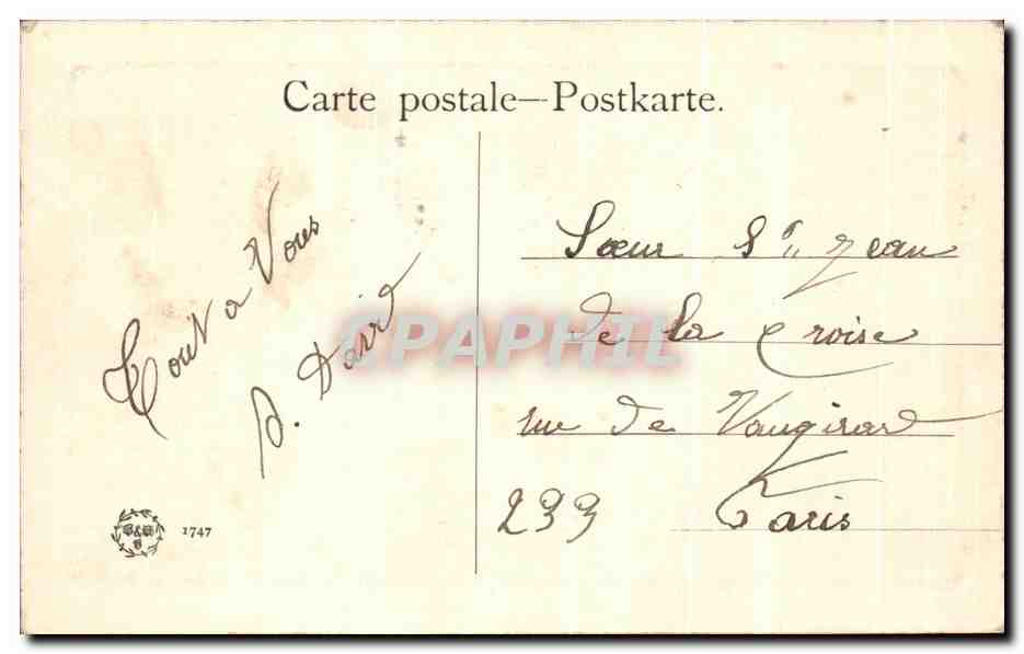 CPA Au Bord Du Lac Fantaisie Femme cygnes  — Verso