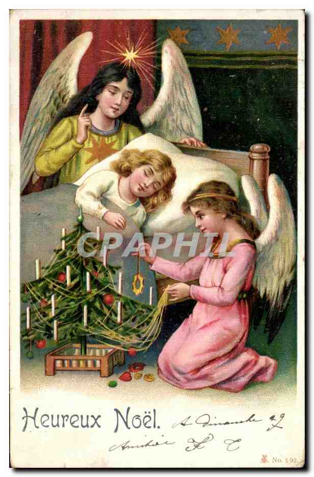 CPA Heureux Noel Enfants Ange