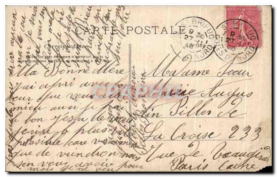 CPA Femme Religieuse — Rückseite