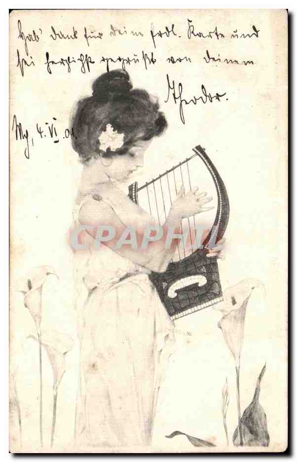 CPA Enfant jouant de la lyre 