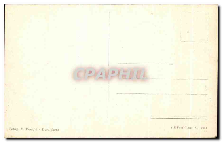CPA Bordighera Ospedale militare di riserva — Rückseite