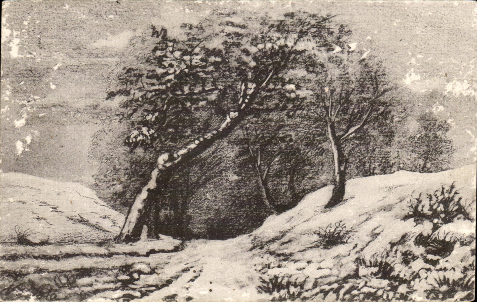 CPA Paysage sous la neige 