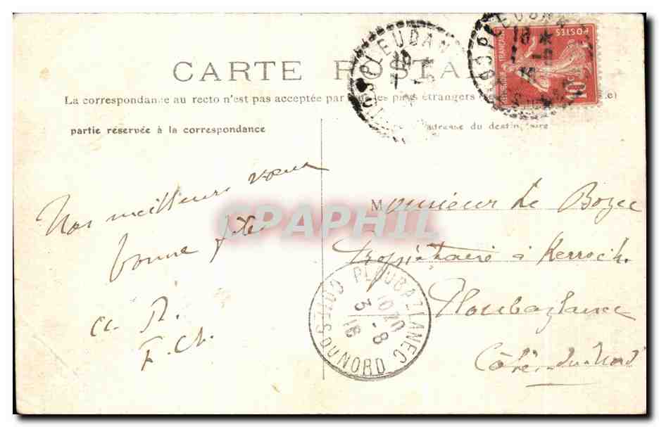 CPA Paysage sous la neige  — Verso