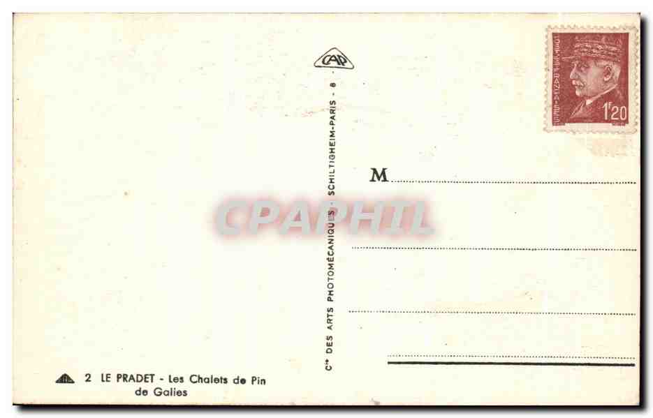 CPA Le Pradet Les Chalets de Pin De Galies — Rückseite