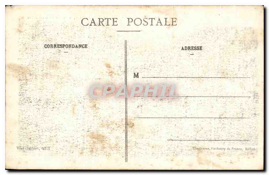CPA Husseren Au Fond le Ballon de Guebwiller — Rückseite