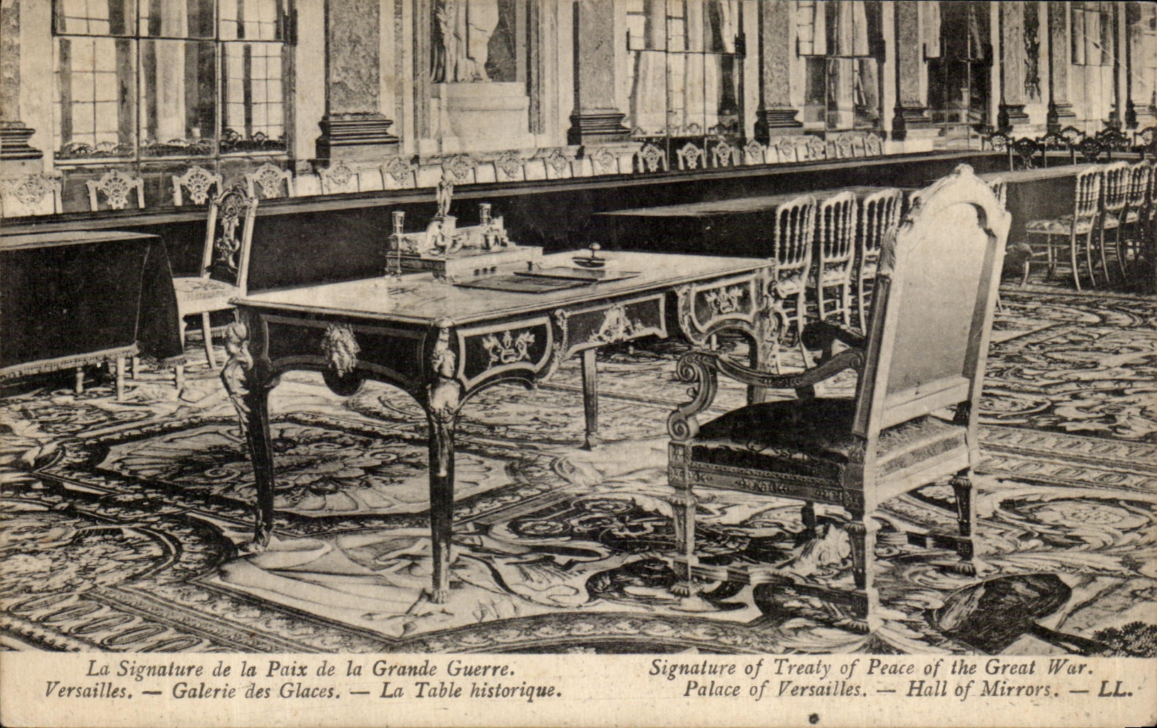 CPA La Signature de la Paix de la Grande Guerre Versailles Galerie des Glaces