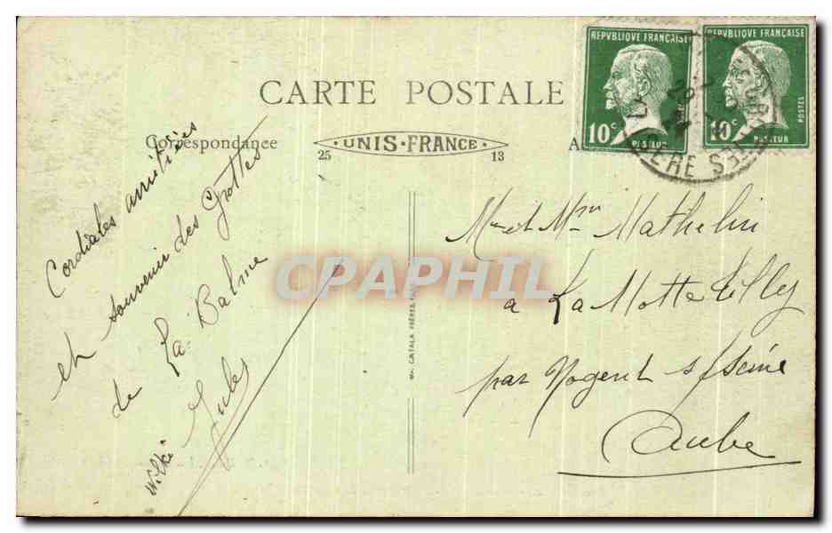 La Balme-les-Grottes (Isère) — Les petits Bassins — Éditeur P. Huit, Cl. 8 — Rückseite