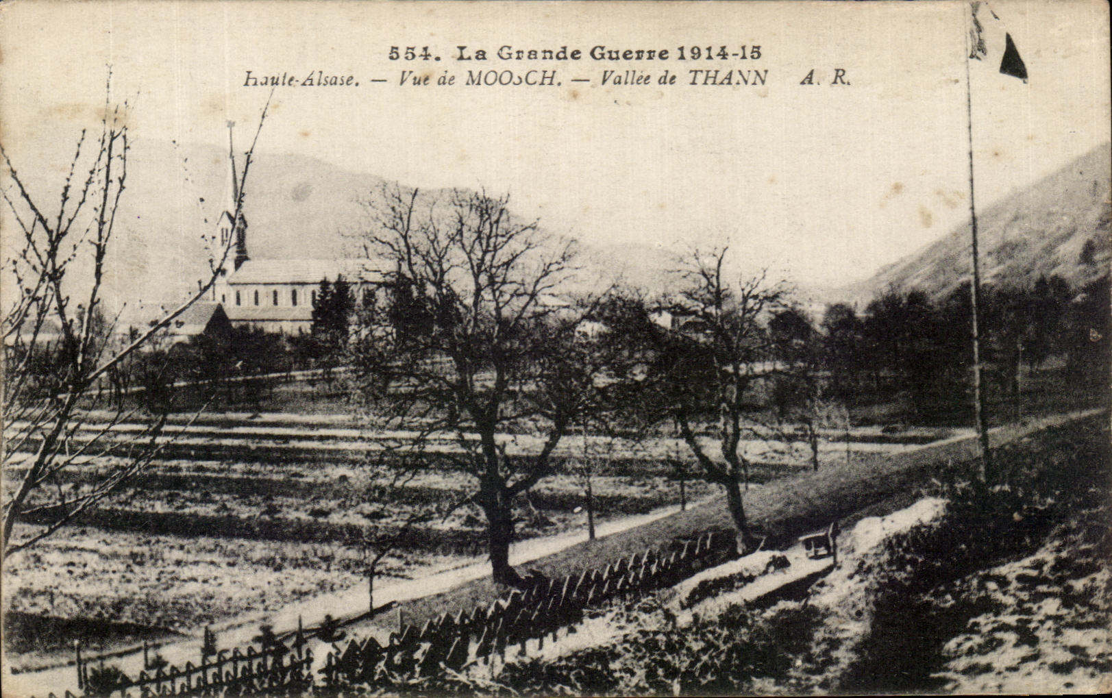 Ansicht von Mooosch — Tal von Thann — Oberrhein-Elsass — Der Große Krieg 1914-15 — A. R.