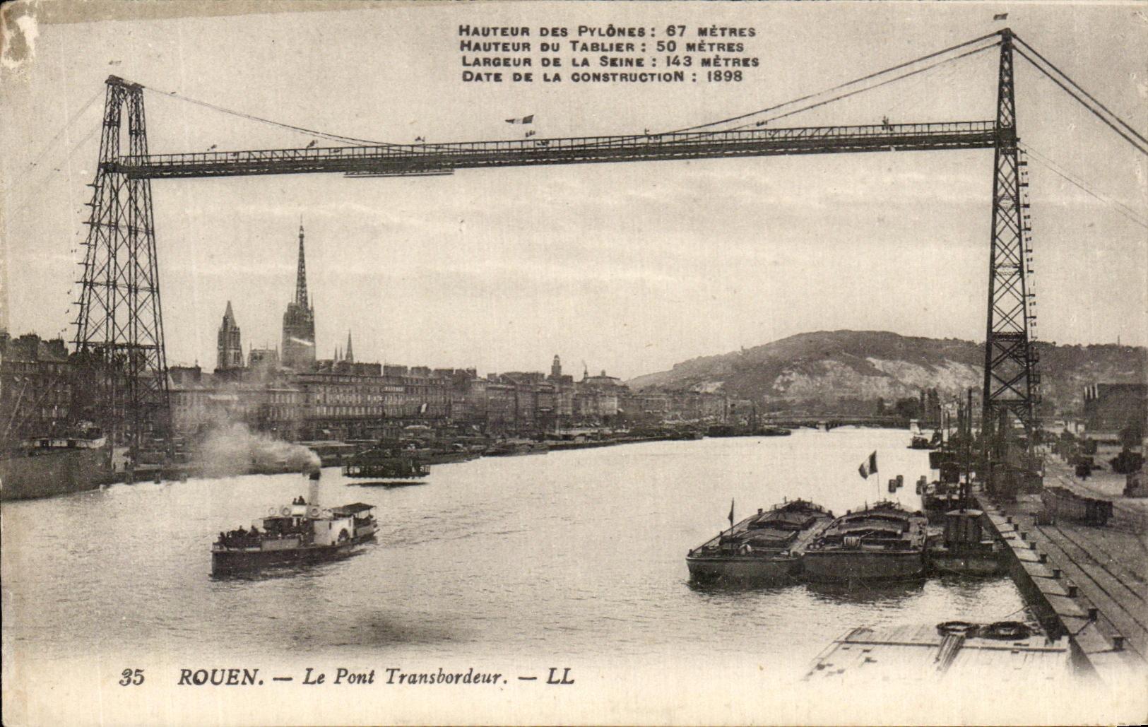 CPA Rouen Le Pont Transbordeur