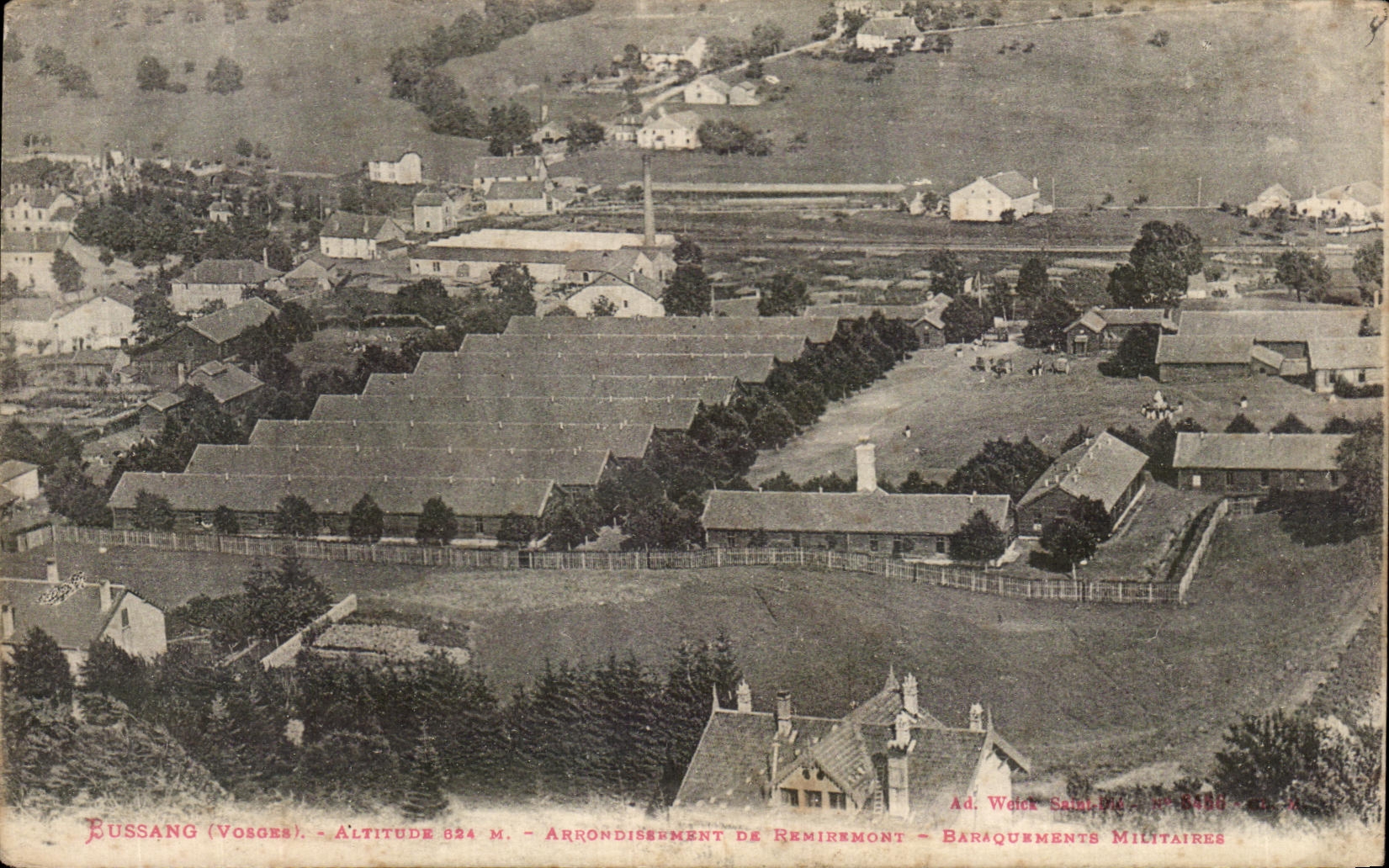 CPA Bussang Arrondissement de Remiremont Baraquements militaires Militaria