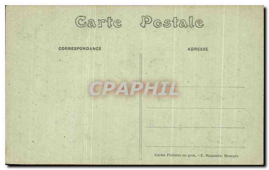 CPA Bourges Cathedrale Tympan Du Portail Central — Back