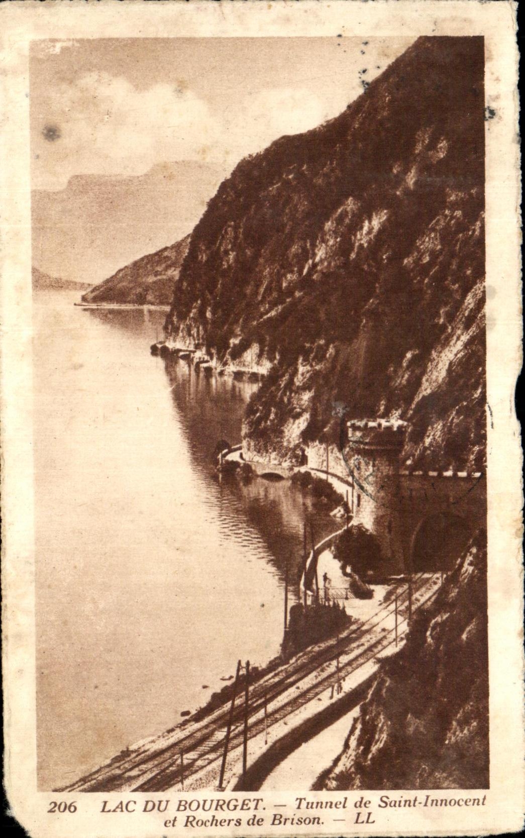 CPA Lac Du Bourget Tunnel De Saint Innocent Et Rochers De Brison
