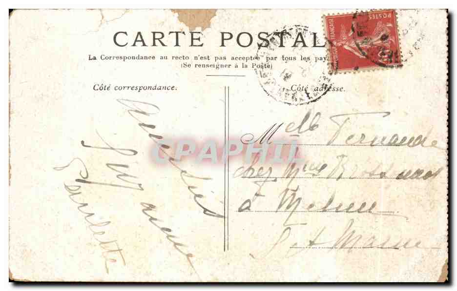 CPA Lourdes La Vierge Couronnee — Verso