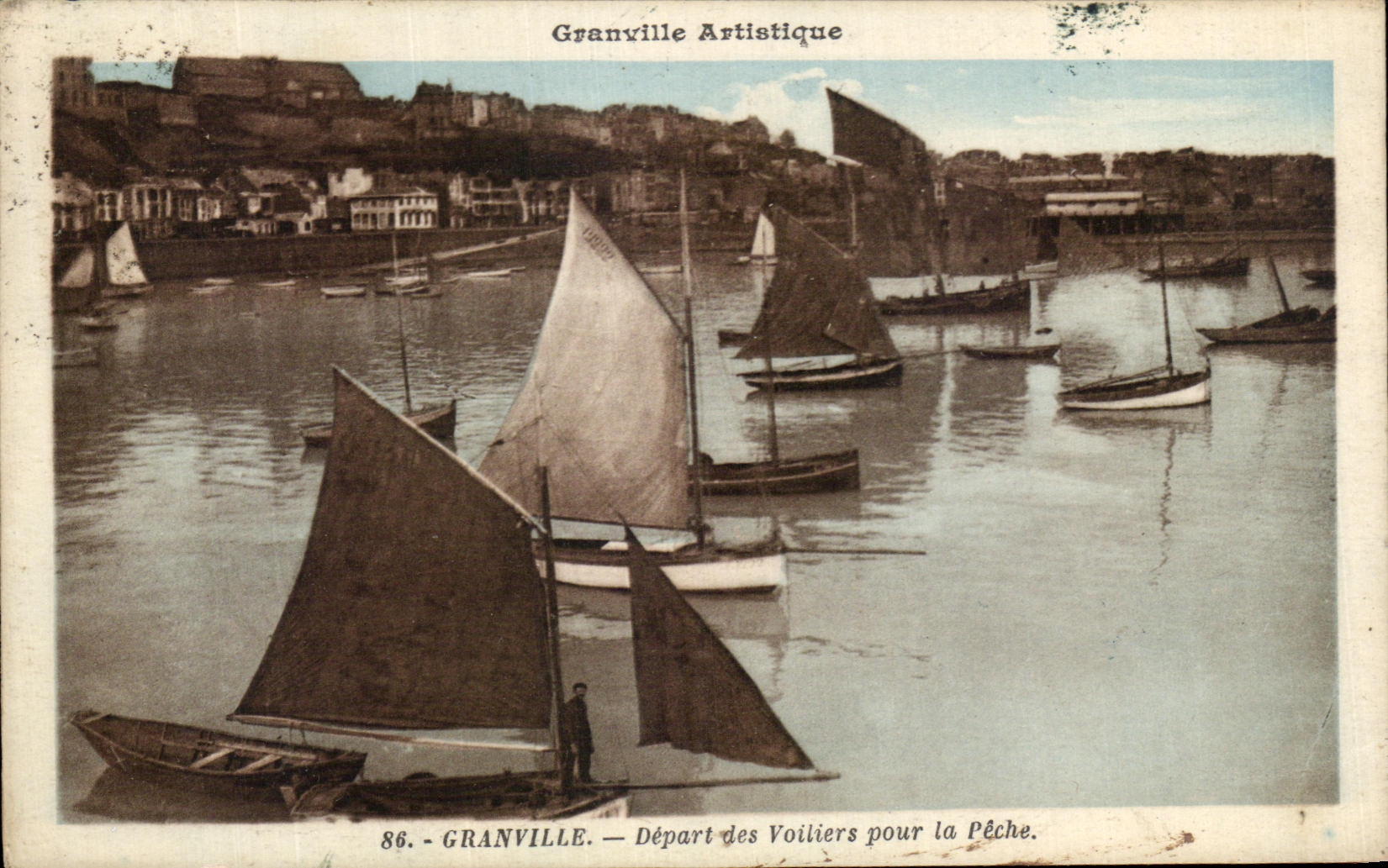 Granville — Abfahrt der Segelschiffe zur Fischerei — Granville Artistique, n°86
