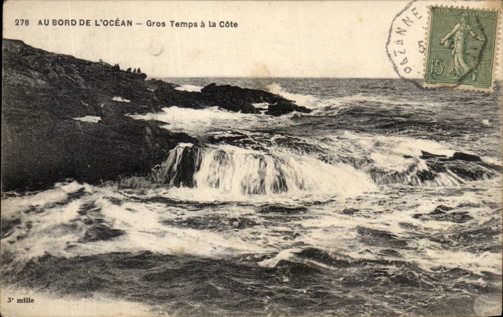 CPA Au Bord De L'ocean Gros Temps a la Cote