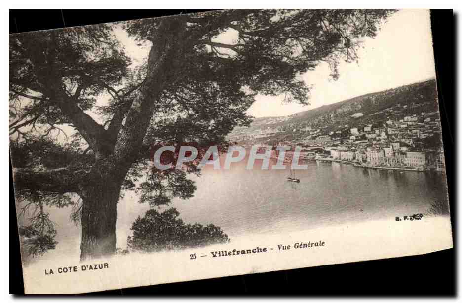 Villefranche - Allgemeiner Blick — Die Côte d'Azur — Verlag B. F., Nr. 25