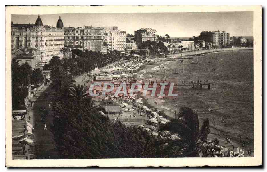 CPA Cannes La Piage de la Croisette et les grands Hotels