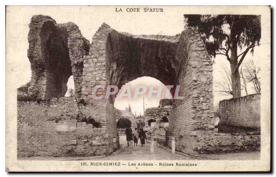 CPA La Cote D'Azur Nice Cimiez les Arenes Ruines Romaines