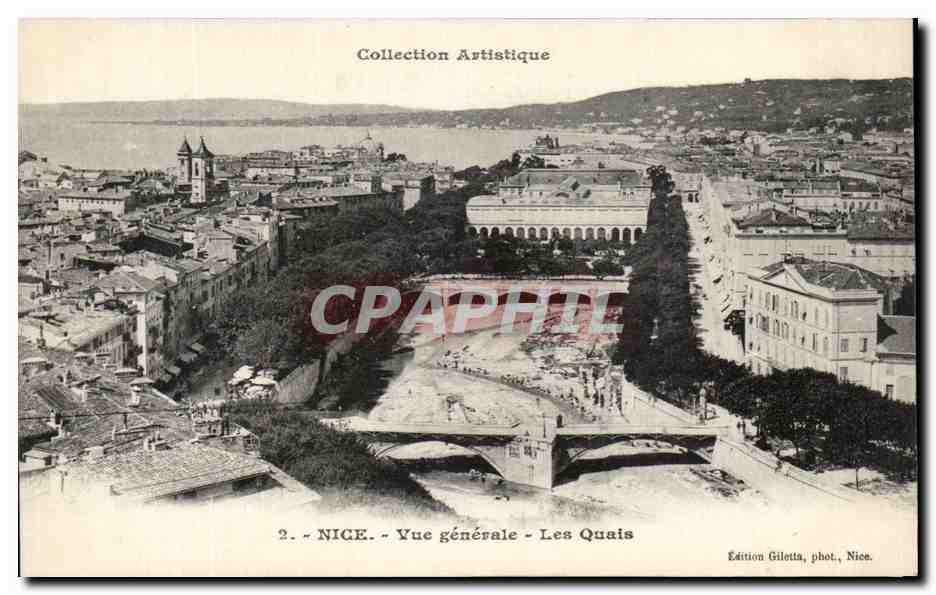 CPA Nice Vue generale Les Quais
