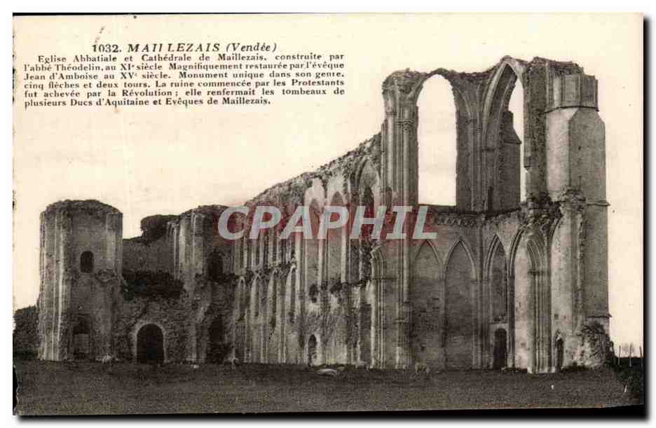 CPA Maiilezais Eglise Abbatiale et Cathedrale de Maillezais 