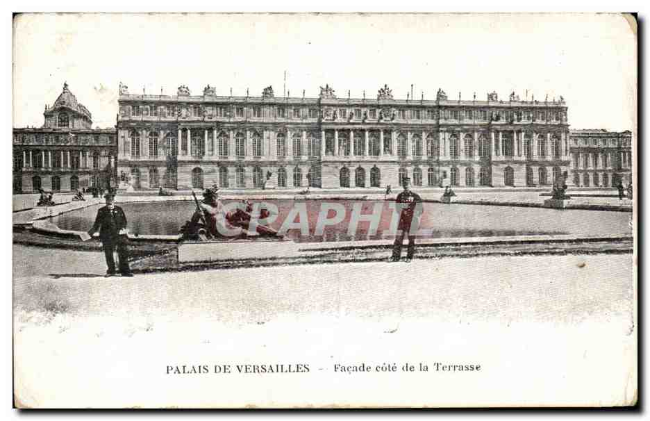 CPA Palais de Versailles facade cote de la Terrasse