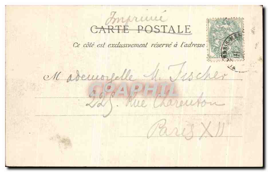 Houlgate-Villers (Calvados) — Les Vaches noires — Béthancourt, Editor, Caen (depositado) n°278 — Reverso