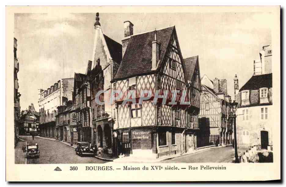 CPA Bourges Maison du 16eme Rue Pellevoisin