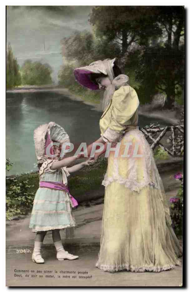 CPA Fantaisie Femme et enfant 