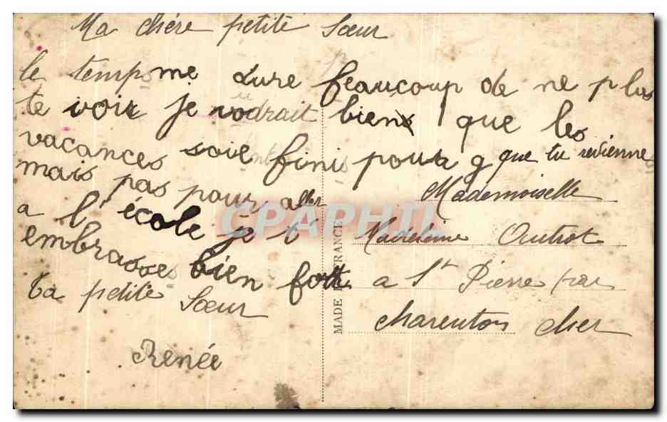 CPA Fantaisie Enfant et chien  — Rückseite