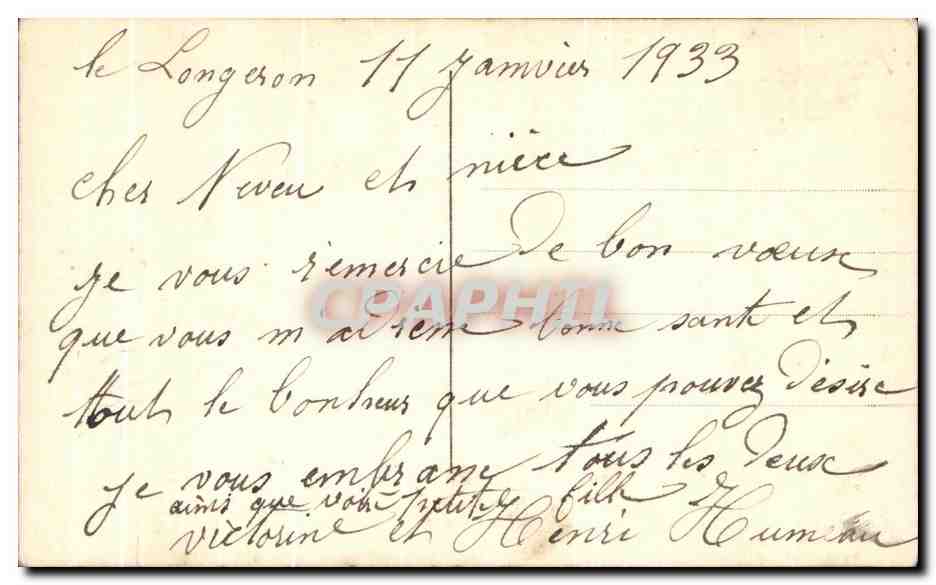 CPA Fantaisie Bonne Annee — Verso
