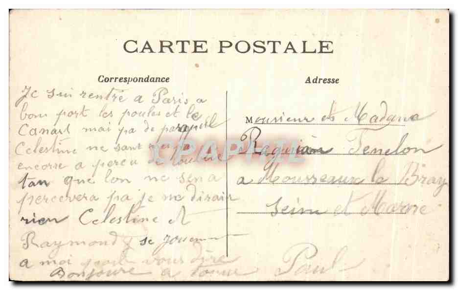 CPA Paris La Gare De Lyon — Rückseite