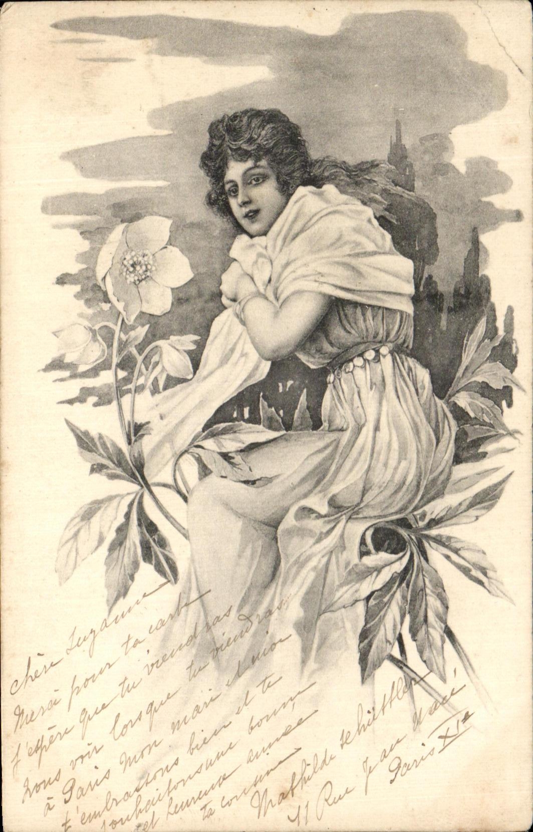 CPA Fantaisie Femme