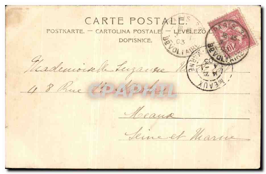 CPA Fantaisie Femme — Verso