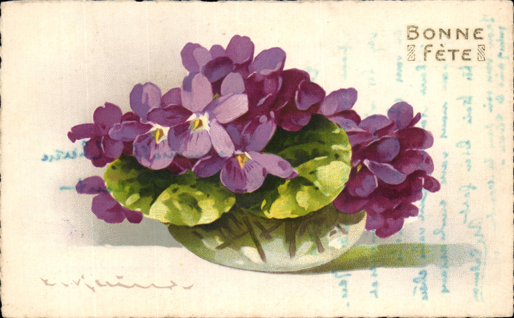CPA Fantaisie Fleurs Bonne Fete